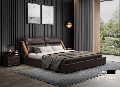 Bed Upholstery Design Luxury Double Hotel Beds Marriage 180x200cm Sleep Room Leather